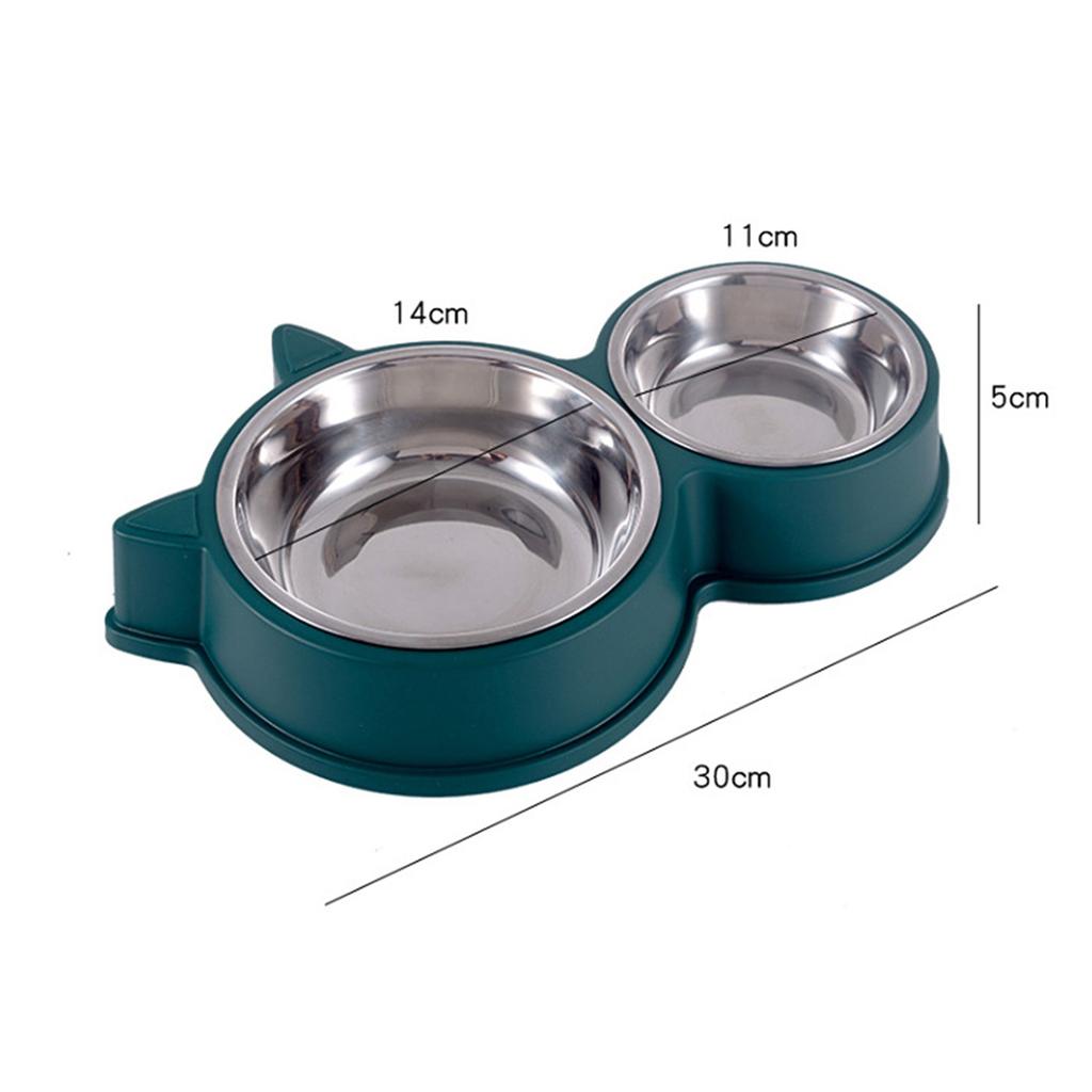 Double Dog Bowls Stainless Steel Pet Feeder Bowls Non Tipping Auto Watering Cat Water Food Bowls for Small Medium Pets