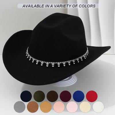 Ανδρικό και γυναικείο καπέλο fedora στυλ Παναμά, γυναικείο ψηλό καπέλο προσωπικότητας, αξεσουάρ με στρας σχήμα σταγόνας νερού, δώρα για πάρτι τσαγιού