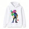 Kids Boys Girls Pullover Hoodie, Stylish Cyberpunk Triangle Head Eye Cartoon Print Casual Long Sleeve Sweatshirt for Children
