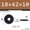 Blackened Thickened Metal Flat Washer Spacer, Round, M3-M42