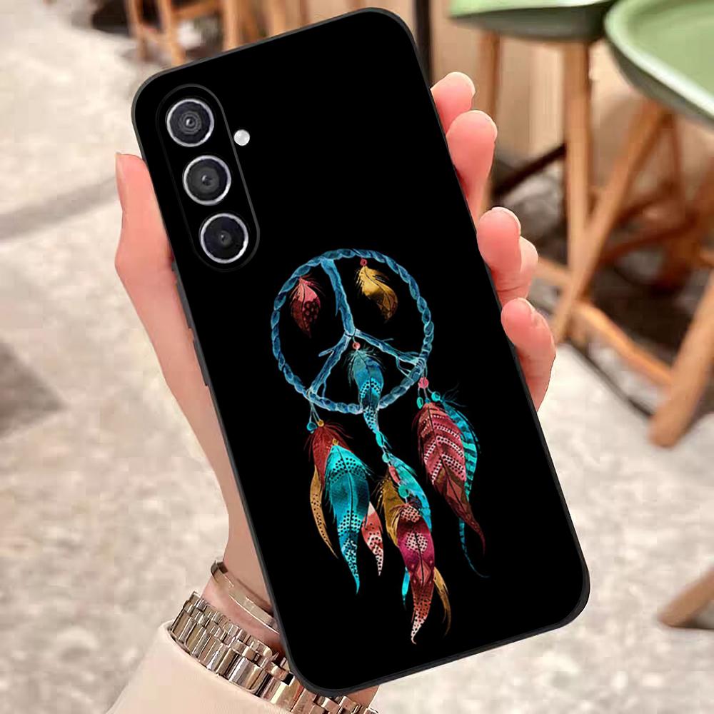 Beautiful Feather Dreamcatcher Phone Case For Samsung S25 Edge 24 23 22 21 20 Ultra Plus Fe Galaxy A54 53 34 25 16 Silicon Cover