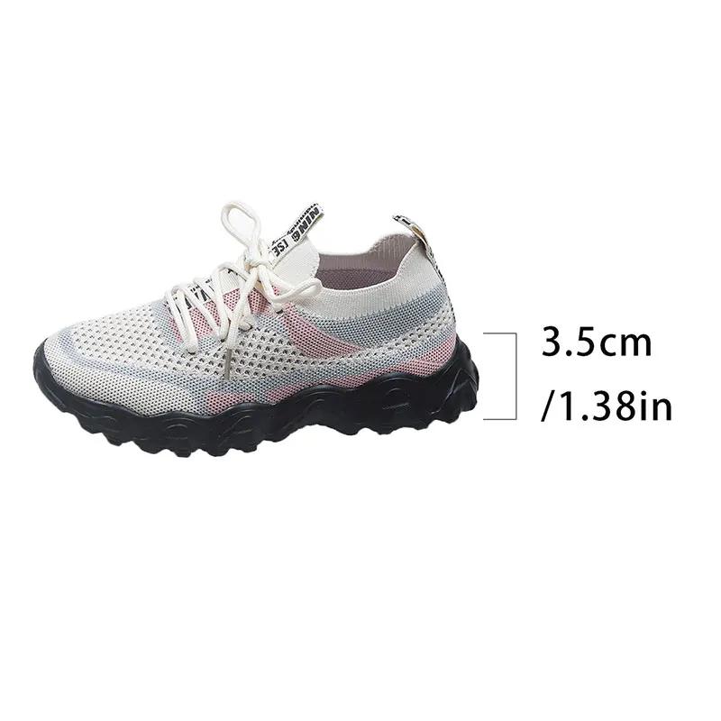 

Fashion Fashion Mixed Colors Flat Vulcanize Shoes Women Comfort Mesh Hollow Out Sneakers Plus Size Soft Thick Sole Non Slip Sports Shoes 43 белый