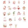 46Pcs/Box Christmas Stickers Santa Claus Elk Handmade Booklet DIY Decorative Sticker Sealing Stickers