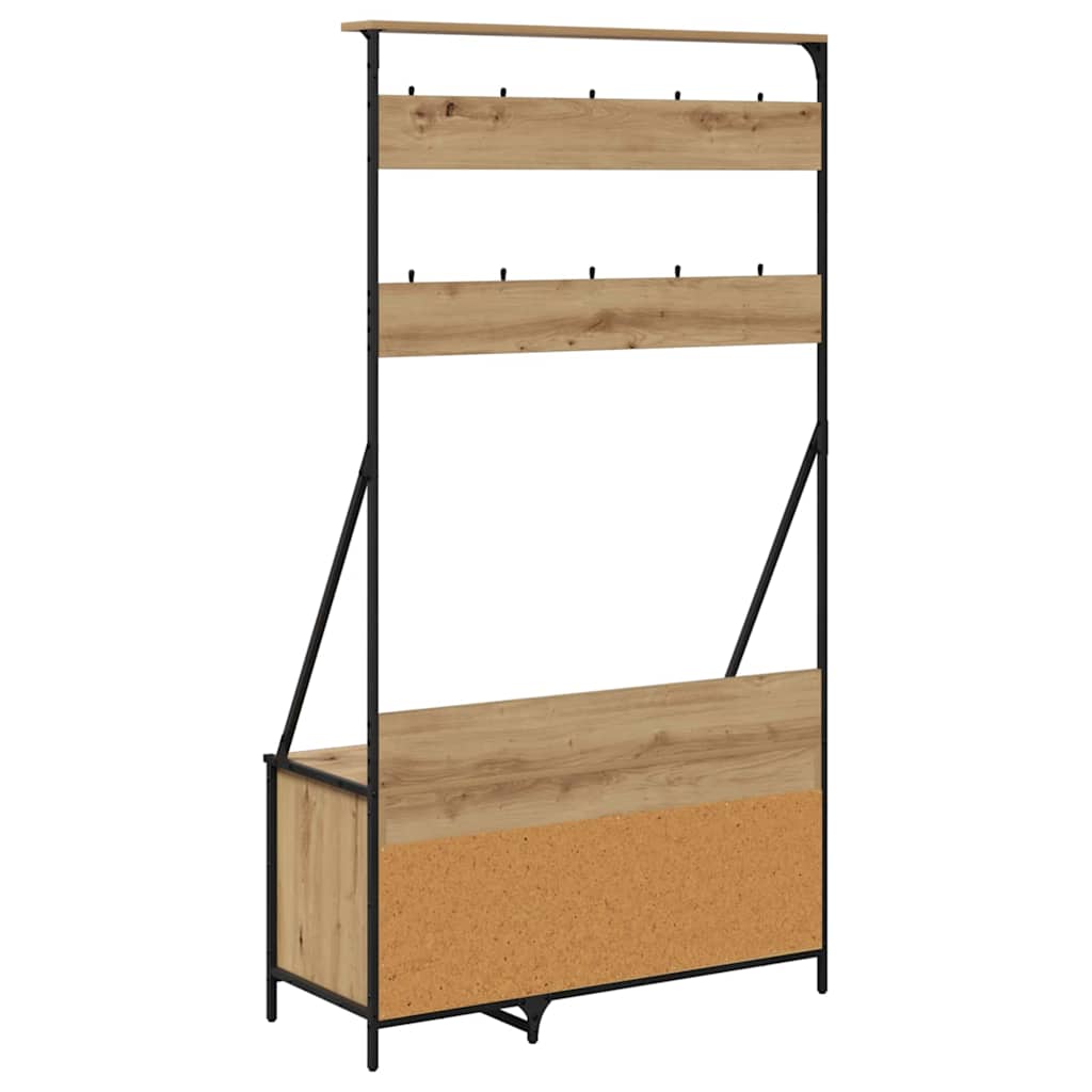 Clothing Rack Artisan Oak 100 X 41 X 184 Cm Wood Based Material