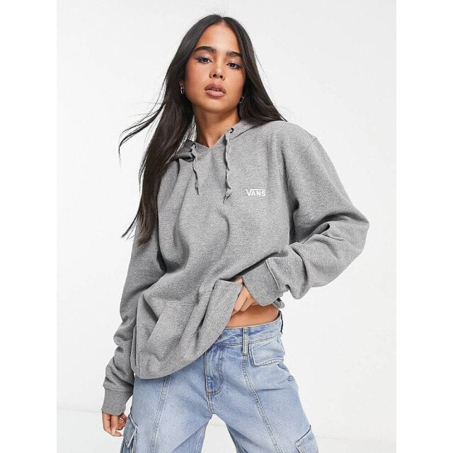 

Худи серого цвета с логотипом на груди Vans