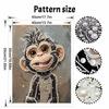 Stretched Frame Pearl Art Kit Cute Monkey Pattern DIY Sparkling Bead Canvas Relaxing Hobby Gift for Handicraft Enthusiasts Home Decor Art