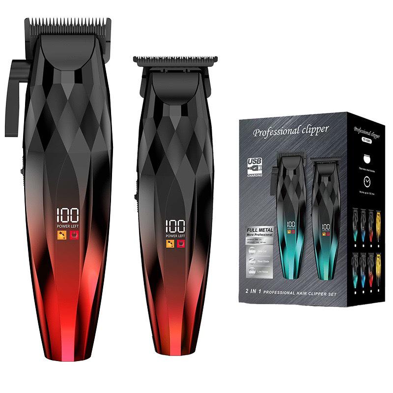 Professional Electric Hair Clipper Set for Barbers - Includes Carving Tool