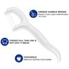 50Pcs 7.5×2.2cm Dental Floss Picks - High Tensile Polyethylene Fiber Floss with Anti-Slip Handle & Curved Hook Design,