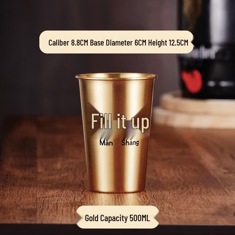 Qiwei 500ml Stainless Steel Beer Mug with Coaster