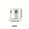 15ML Airless Empty Pump Jar Cream Bottle Portable Size  Leak-proof Empty Airless Moisturizer Face Cream Dispenser for Travel