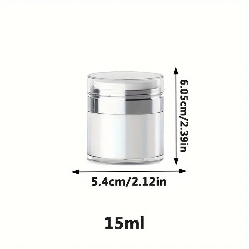 15ML Airless Empty Pump Jar Cream Bottle Portable Size  Leak-proof Empty Airless Moisturizer Face Cream Dispenser for Travel