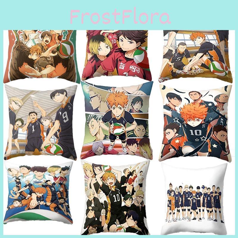 Luxurious Peach Velvet Haikyuu Shoyo Hinata Pillow Protector With Anime Pattern Design