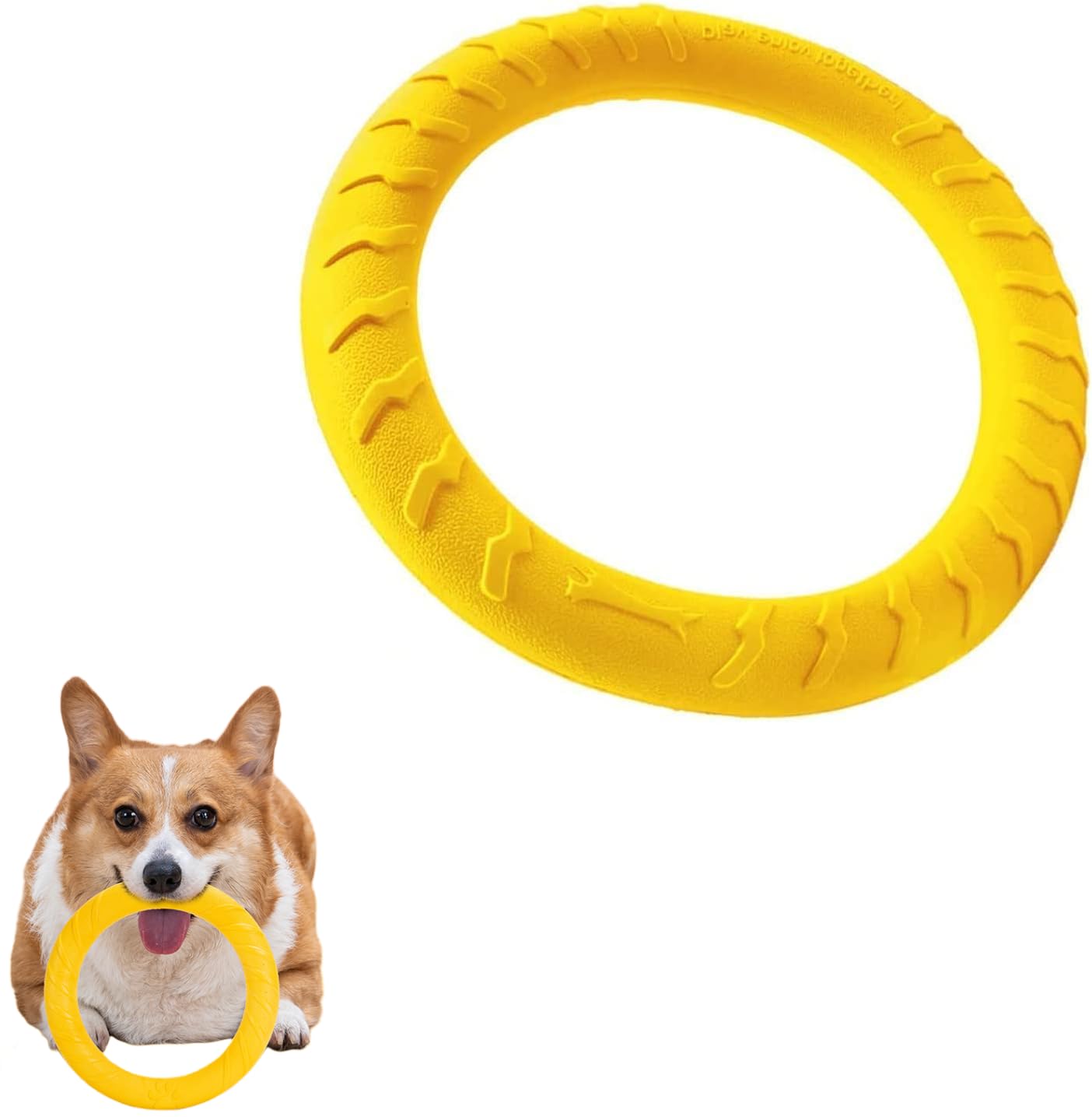 

MUYYIKA Dog Throwing Chew Toy Durable Dog Toy and Medium Dog Dental Toy Fitness Ring Round Frisbee Lightweight and Durable Intelligence Training Lack