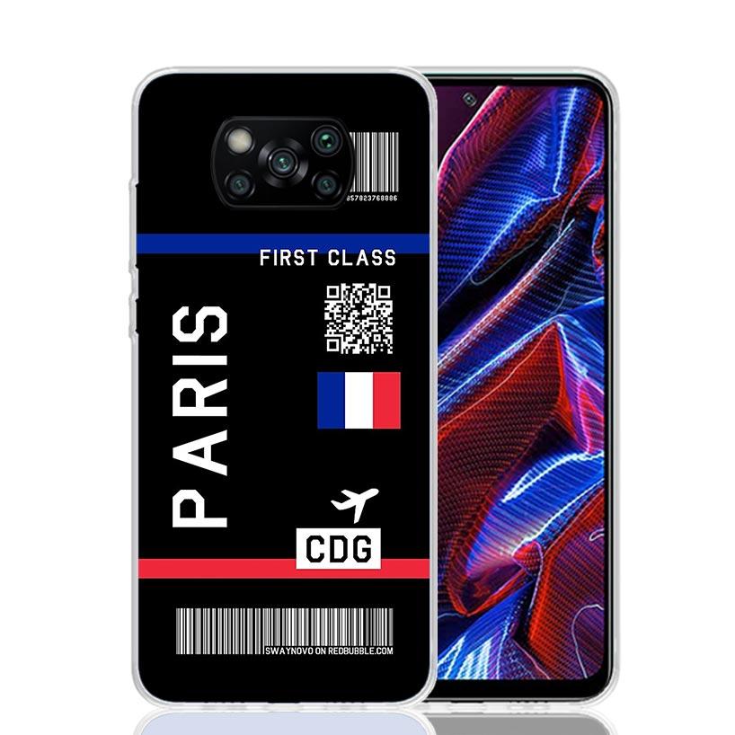 Airline Ticket Barcode Phone Case For Xiaomi Poco X7 X6 X5 Pro F7 Ultra Redmi 15C 15 13 13C 12 12C 10 10A 10C 9 9A 9C 9T Cover P