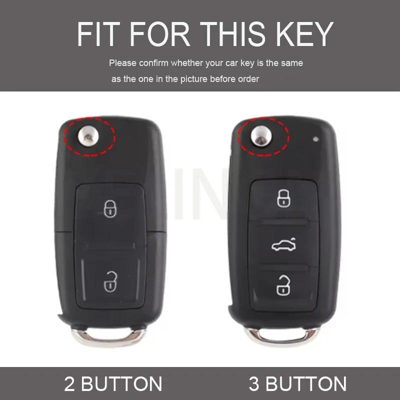 Módní obal na klíč od auta Plný kryt TPU Pro Volkswagen Pro VW Bora Polo Tiguan Jetta Passat B5 B6 B7 Golf Beetle pro Škoda Octavia