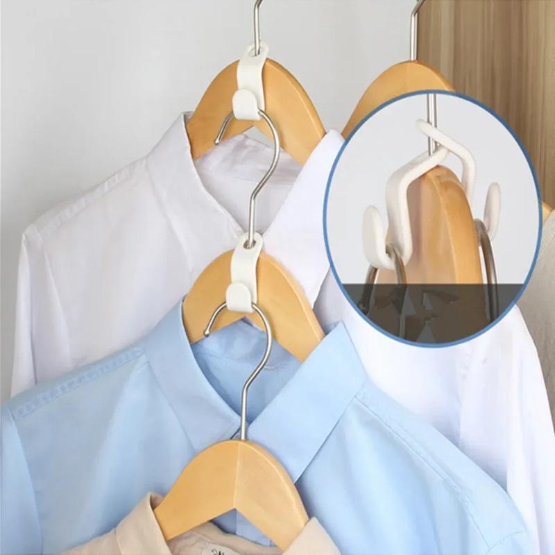 1/20/50Pcs Clothes Hanger Hooks Space Saving Closet Connector Hook Cascading Hanger Plastic Extender Clips Wardrobe Coat Organizer