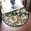 Half Round, Stone Patterned Floor Mat, Thick, Soft, Suede, Suitable for Porch and Living Room Decoration, Machine Washable, Anti Slip, Wear-resistant