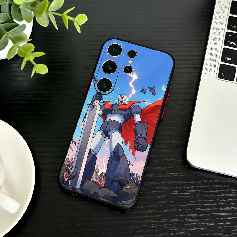 Anime M-Mazinger Z Phone Case For Samsung S26,S25,S24,S23,S22,S21,S20,Ultra,Plus,FE Black Soft Cover