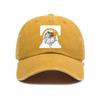 Eagle Print Washed Distressed Soft Top Retro Sun Visor Baseball Cap Unisex Cap