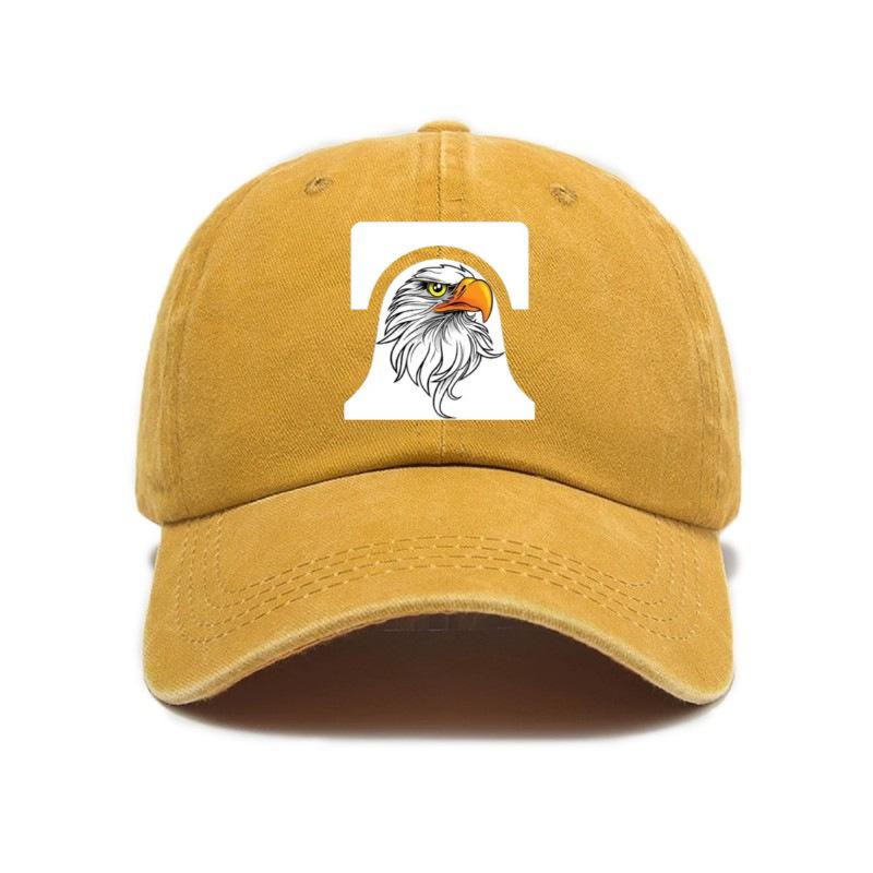 Eagle Print Washed Distressed Soft Top Retro Sun Visor Baseball Cap Unisex Cap