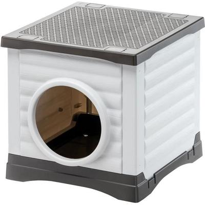 Niche - FERPLAST - PETVILLA 50 - 38.5 X 43 X 38.5 Cm - White / Gray