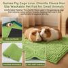 Chenille Fleece Cage Liner Pad for Guinea Pig Habitat Non Slip Washable Reusable Mat For Hamster Rabbit And Small Pets