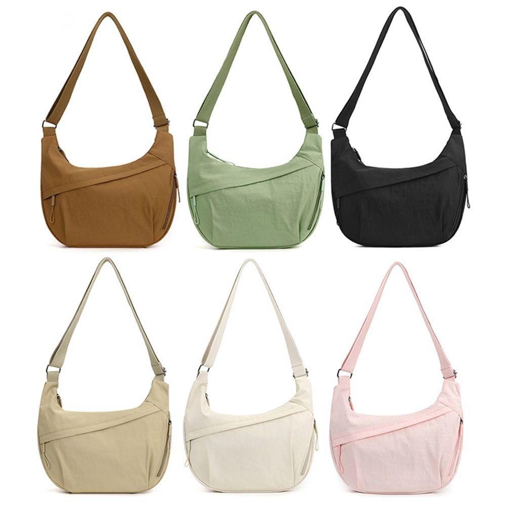Large Capacity Sports Crossbody Bag Korean Style Dumpling Bag Nylon Shoulder Bag  School/Office