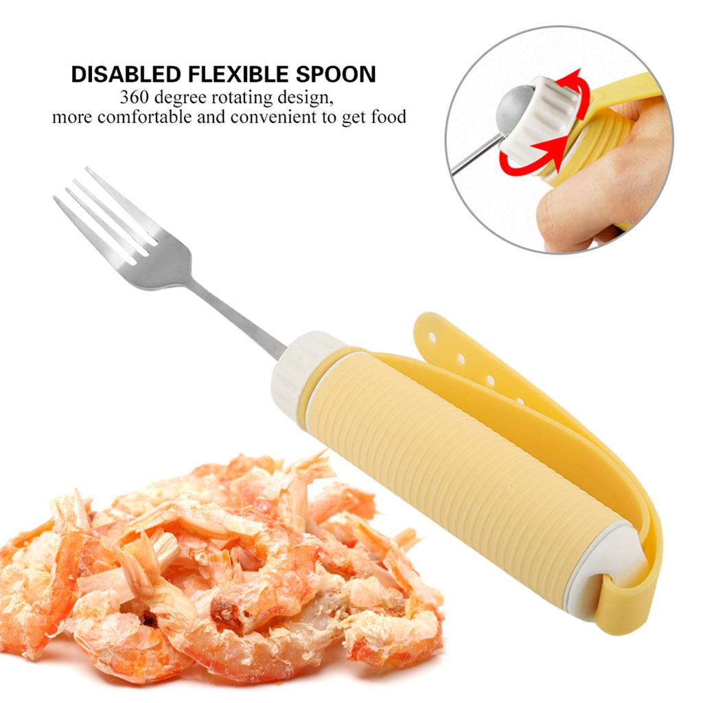 Älterer Hilfslöffel Utensil Gabel Für Älteren Patienten Arthritis Behinderte Esshilfen Geschirr Abnehmbares Essen Hilfe Besteck