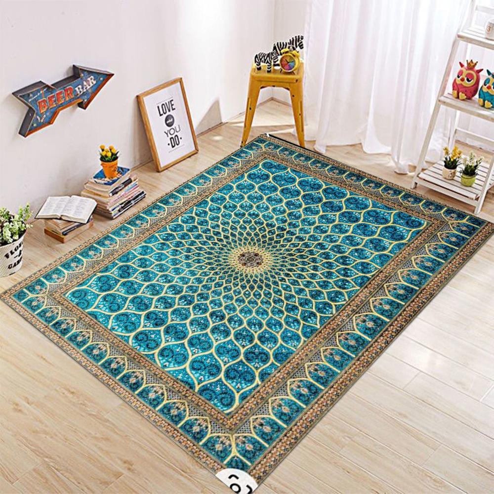  American Retro Persian Carpet Large Area Non-Slip Living Room Bedroom Study Cloakroom Floor Mat Home Decoration