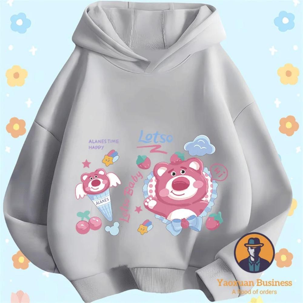 2025 New Arrival Lots-o'-Huggin' Bear Kids Boys Girls Hoodie Cute Cartoon Printed Windproof Warm Autumn Winter Stylish