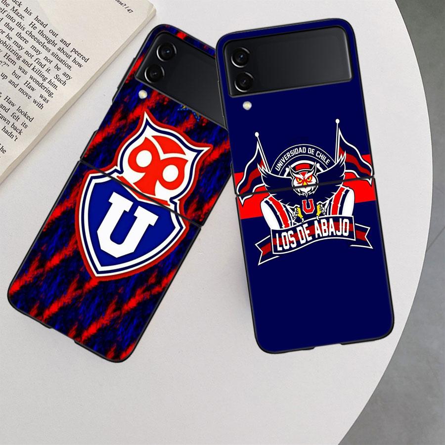 Fondo U. De Chile LOGO Phone Case For Samsung Z Flip 7 6 5G Galaxy Z Flip 5 4 3 Black Hard Cell Cover Luxury PC Shell Coque