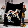 wrestling Theme Printed Blanket - Perfect for Couch, Bed, Travel & Outdoor Use | Machine Washable, Cozy & Durable.