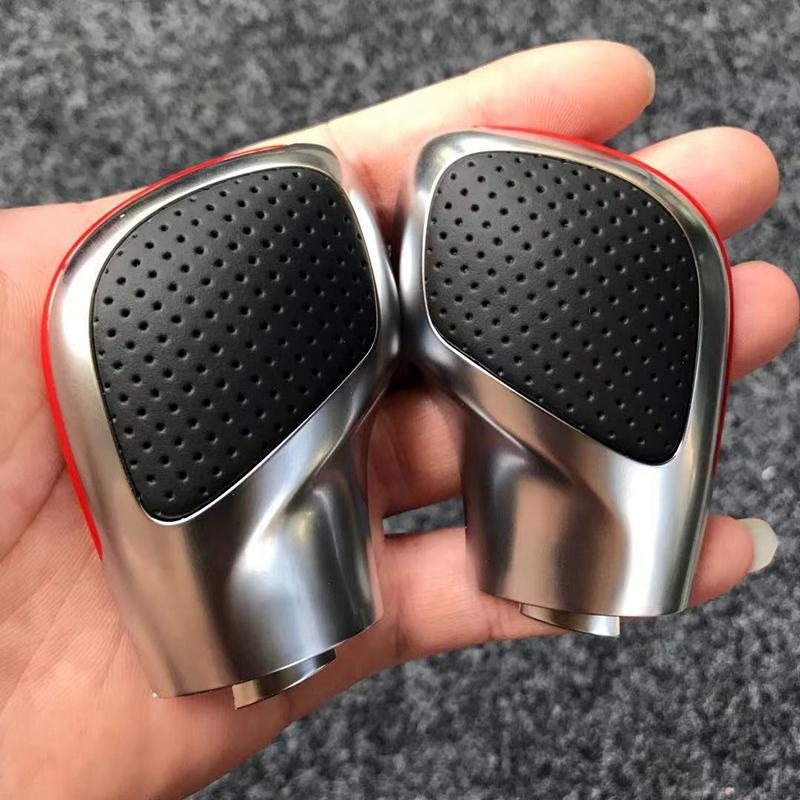 Leather With Hole Suede DSG Shift Knob Gear Side Cover DSG Emblem For VW Golf 6 Golf 7 R GTI Passat B7 B8 CC R20 Jetta MK6 GLI