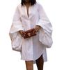 TD2811 Cross-border Autumn Winter Women's Loose Slimming Short Skirt Long Sleeve Split Dress
