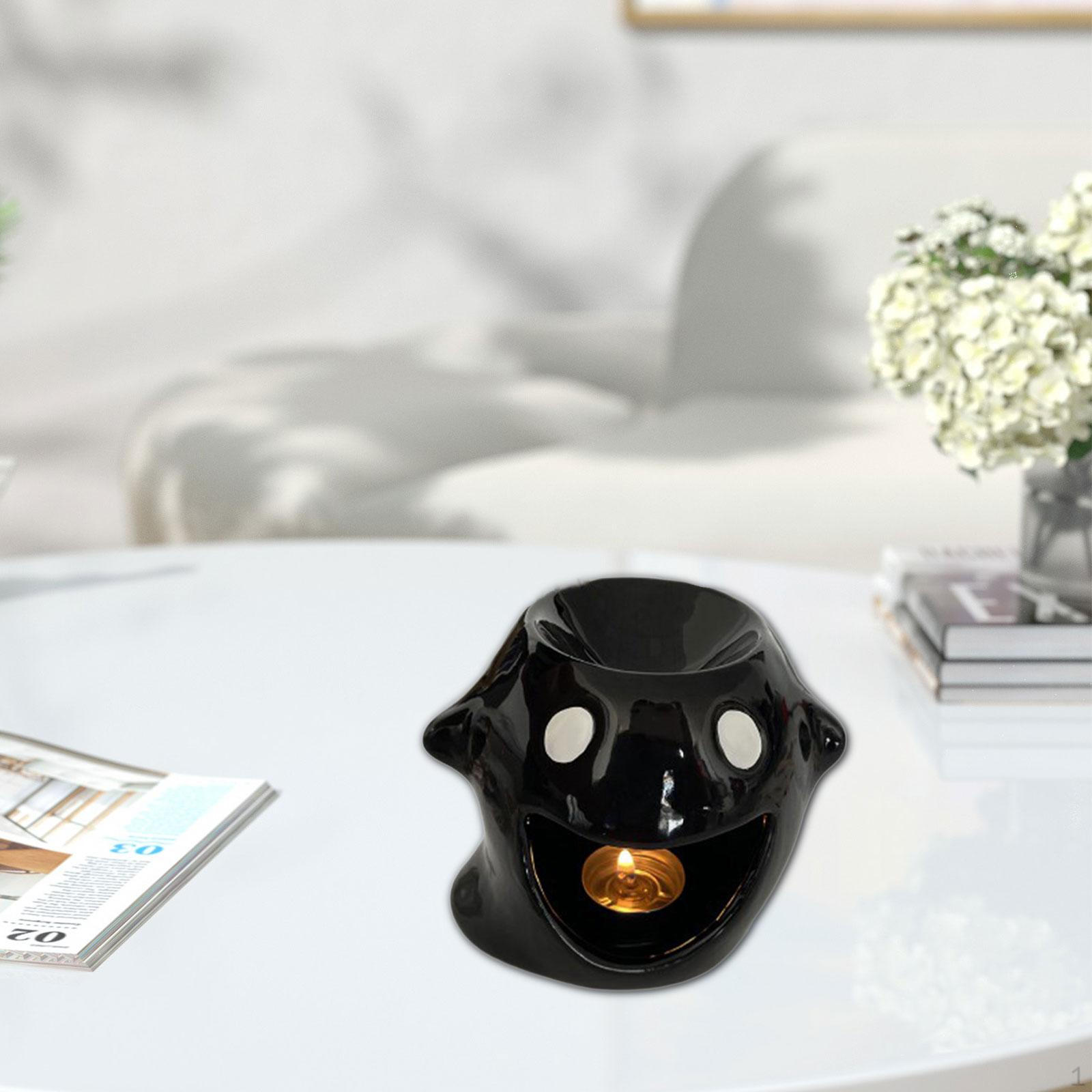 

Керамическая аромалампа для свечей-таблеток, центральный элемент Хэллоуин чёрный