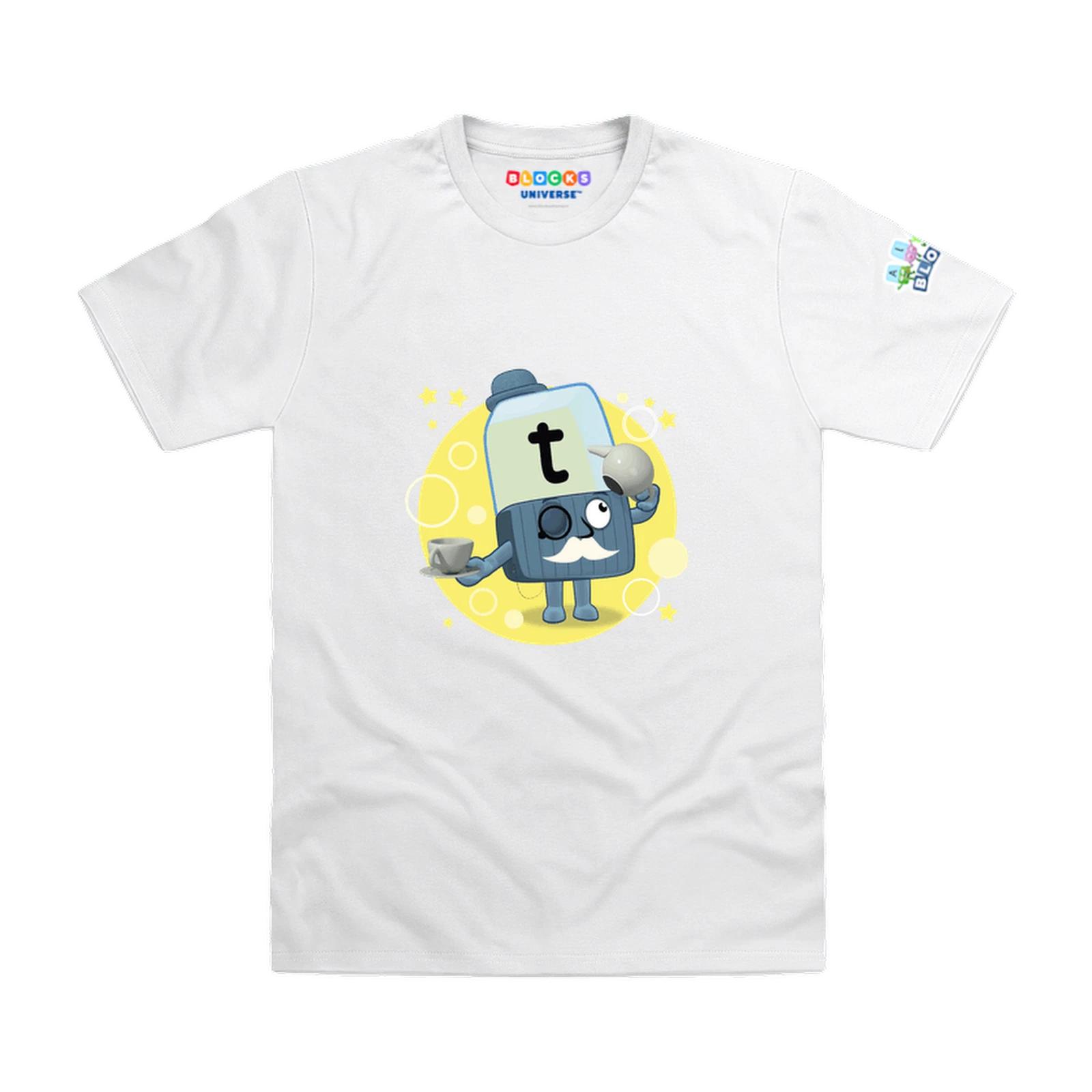 Officially Licensed Alphablocks - Alphablock T - Terrific! Kids T-Shirt 100