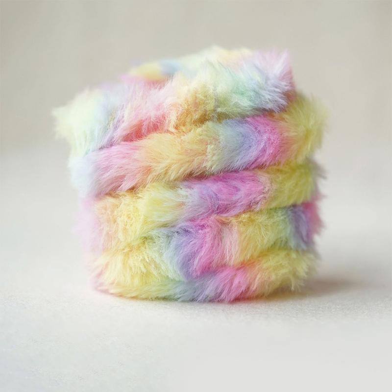 5Pcs 20mm Imitation Rabbit Hair Twist Stick For Gradient Color Plush Twist Stick DIY Fluffy Doll Gifts Crafts Materials