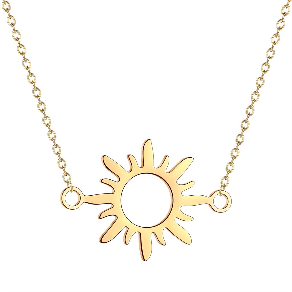 Kinitial Birth Flower Pendants Necklaces For Women Jewelry Ankh Cross Egyptian Leaves Moon Sun Butterfly Chain Choker Collares