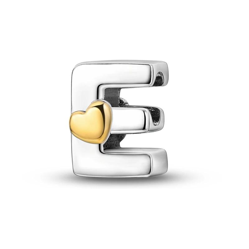 Charm Fits Original Bracelets Copper Femininity English Letters Beads Women Pendant Bead Jewelry Making