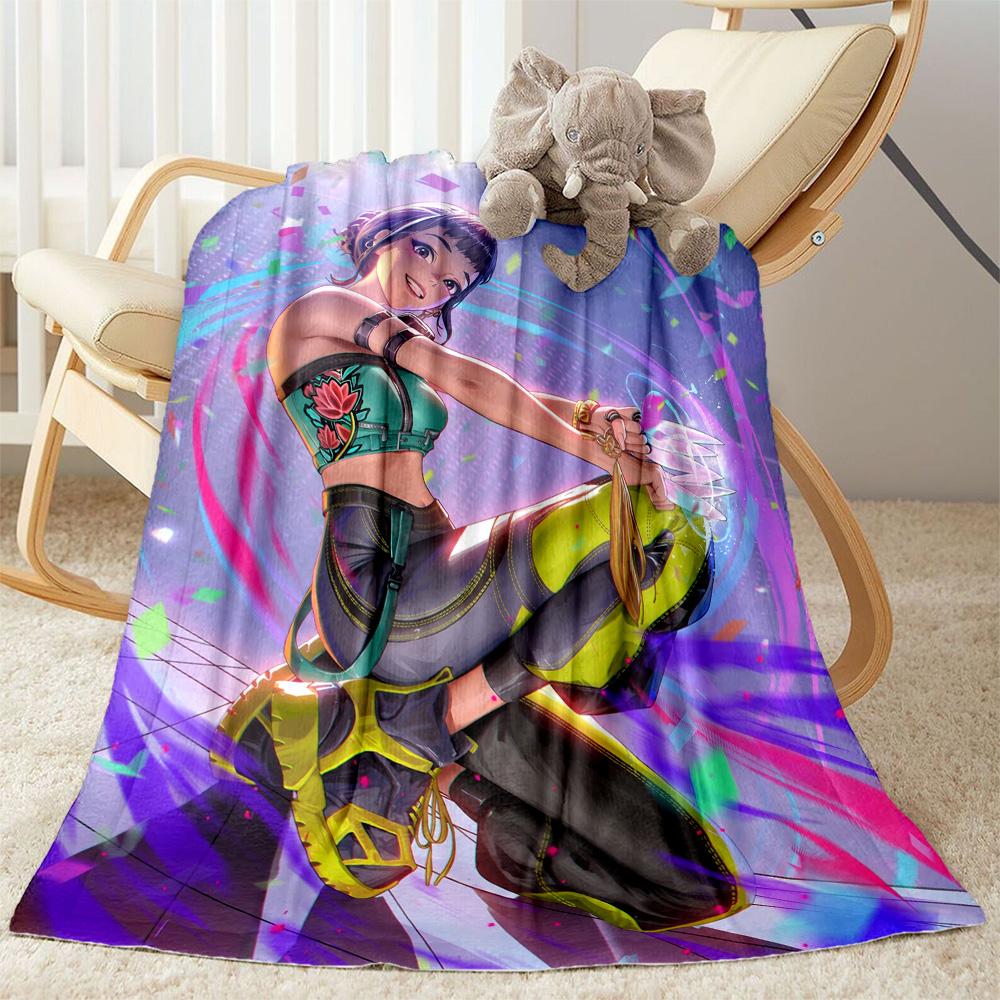 Galactic Fashion Heroes Blanket Durable Comfort Suitable for Office Seaside Bedding All-Season Use Digital Print