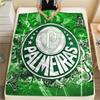 Palmeiras FC Pattern Flannel Blanket, High Quality Comfortable for All Seasons, Home Decor, Warmth and Comfort, Perfect for Gifts.