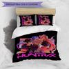 Kpop Demon Hunters Pattern Printed 3PCS Bedding Set, Soft Skin-Friendly Washable Duvet Cover & Pillowcases Set