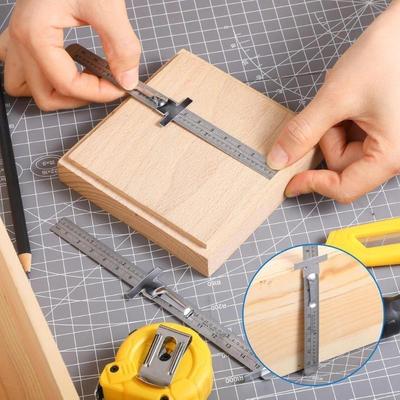 6Inch 15cm Metric Scale Ruler Pocket Ruler with Detachable Clip Precisions Pocket Ruler for School Engineer A0KF
