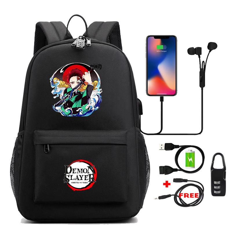 Anime Bookbag Teenage Backpack Cartoon Printing Laptop Bagpack Back To School Rucksack School Bags for Boy Girl Unisex Mochilas