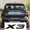 3D ABS Black Chrome Car Letters Rear Trunk Badge X3 Logo For X3 F25 Sticker Emblem X3 E83 F25 G01 Lettering Accessories FLUTW1