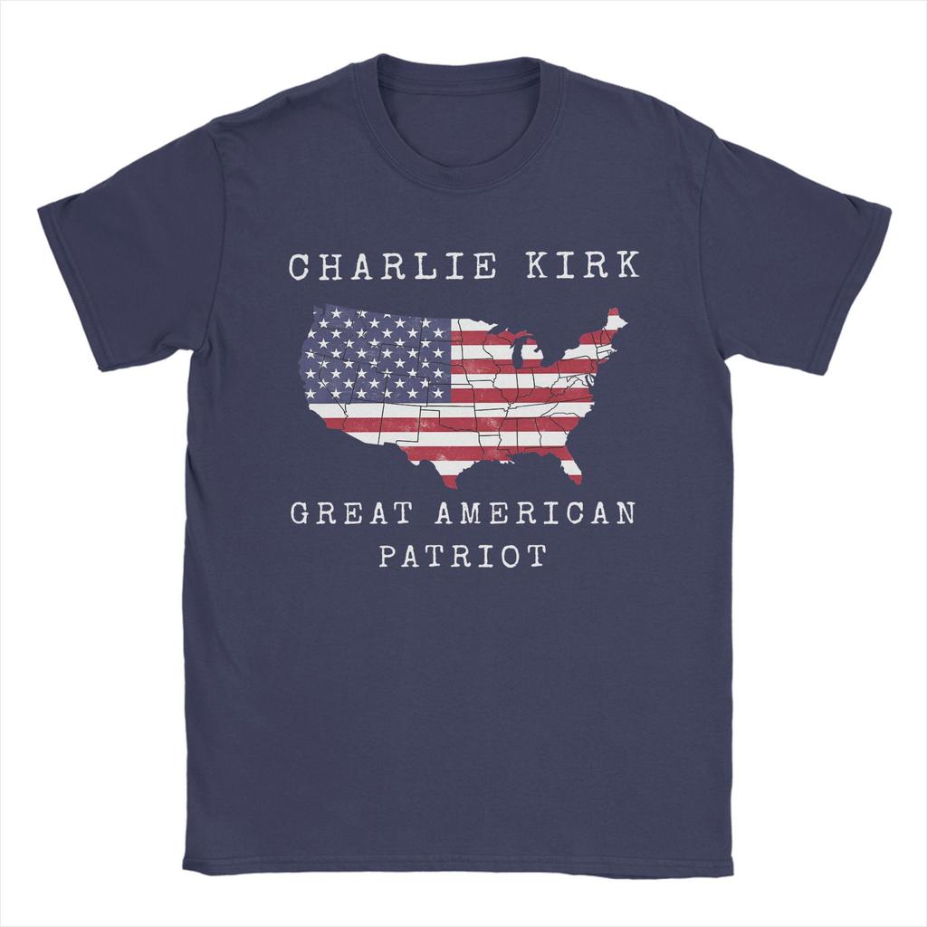 T-shirt d'été surdimensionné Charlie Kirk T-shirts fantaisie T-shirt en coton pour homme Y2K Motif classique Vêtements à manches courtes