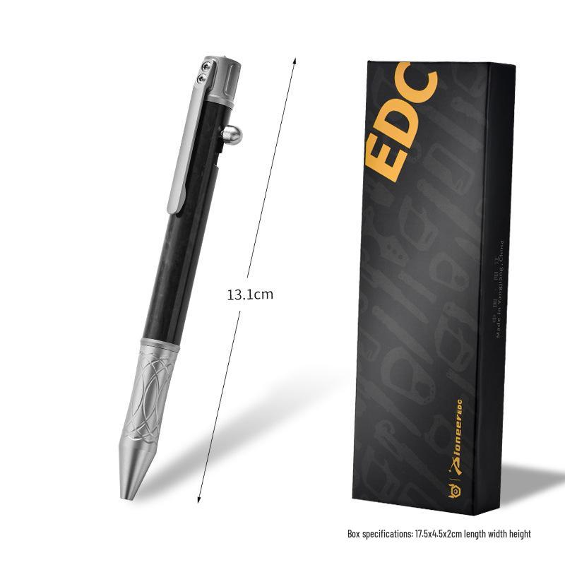 Тактический шариковый стержень из углеродного волокна: Стеклобой из вольфрамовой стали, титановый сплав, многофункциональный деловой подарок, ручка-подпись для самообороны на открытом воздухе.