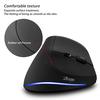 ZELOTES F-35 Wireless 2.4GHz Rechargeable Vertical Mice 6 Buttons 2400 DPI Adjustable Ergonomic Optical Gaming Computer Mouse
