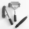 BBQ BBQ Brush Steel Wire Brush 18 Inch Three-layer Cleaning Brush Oven Cleaning Three-head Brush BBQ Tool Brush