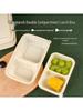 ZISIZ 2-Compartment Biodegradable Microwave Lunch Box